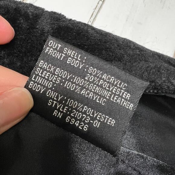 Wilsons Leather Maxima Faux Fur Embossed Leather Jacket Size Medium - Picture 5 of 8